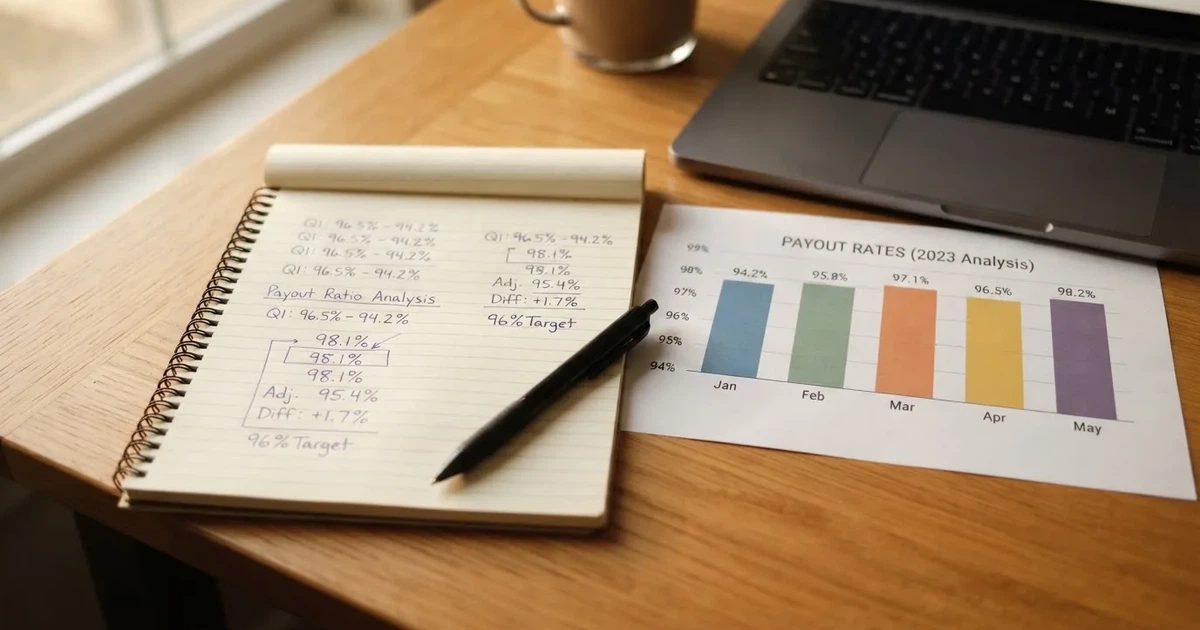 A calculator sitting next to a printed percentage chart on a desk.